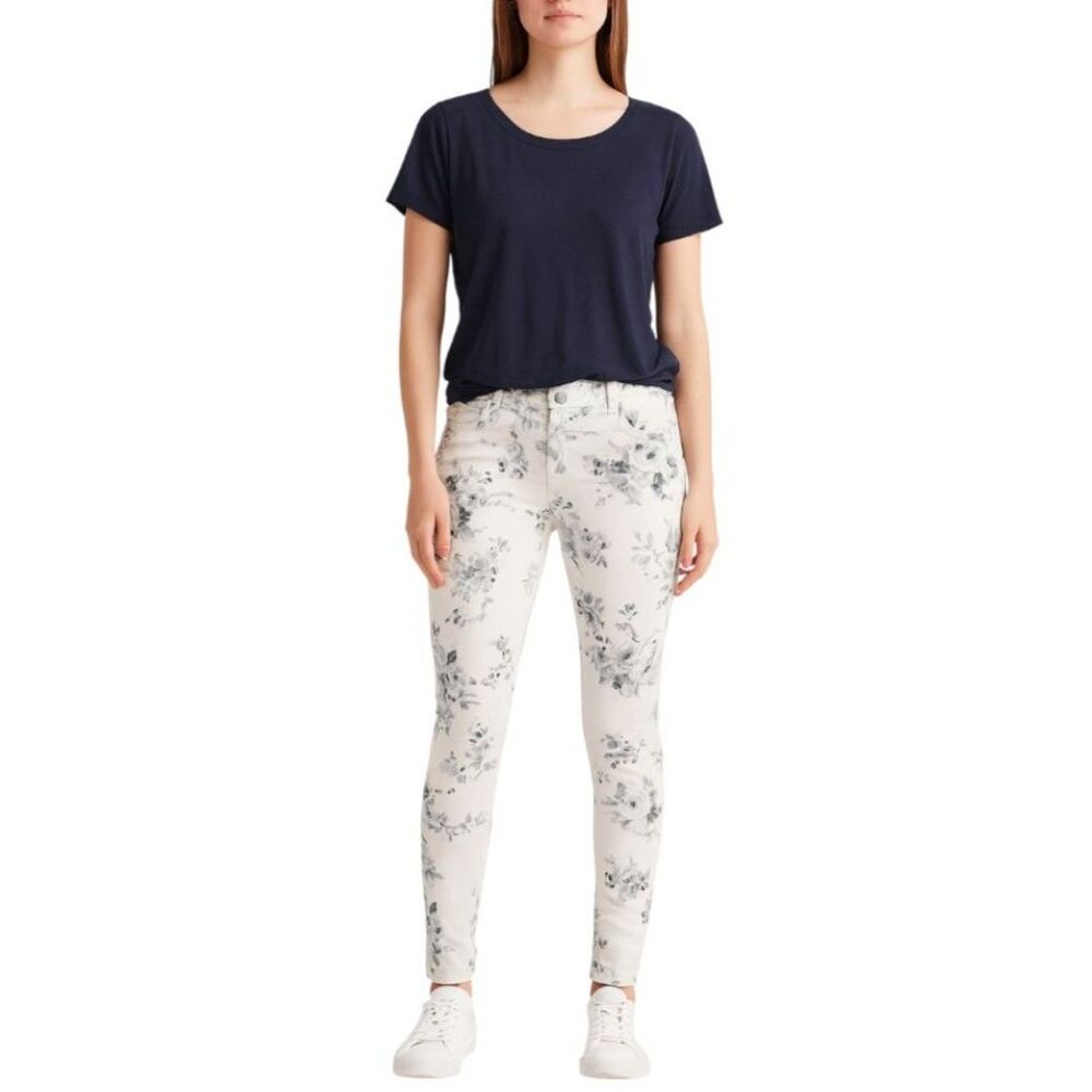 Flying Monkey Women's Low Rise Floral Skinny Jeans | Size 27